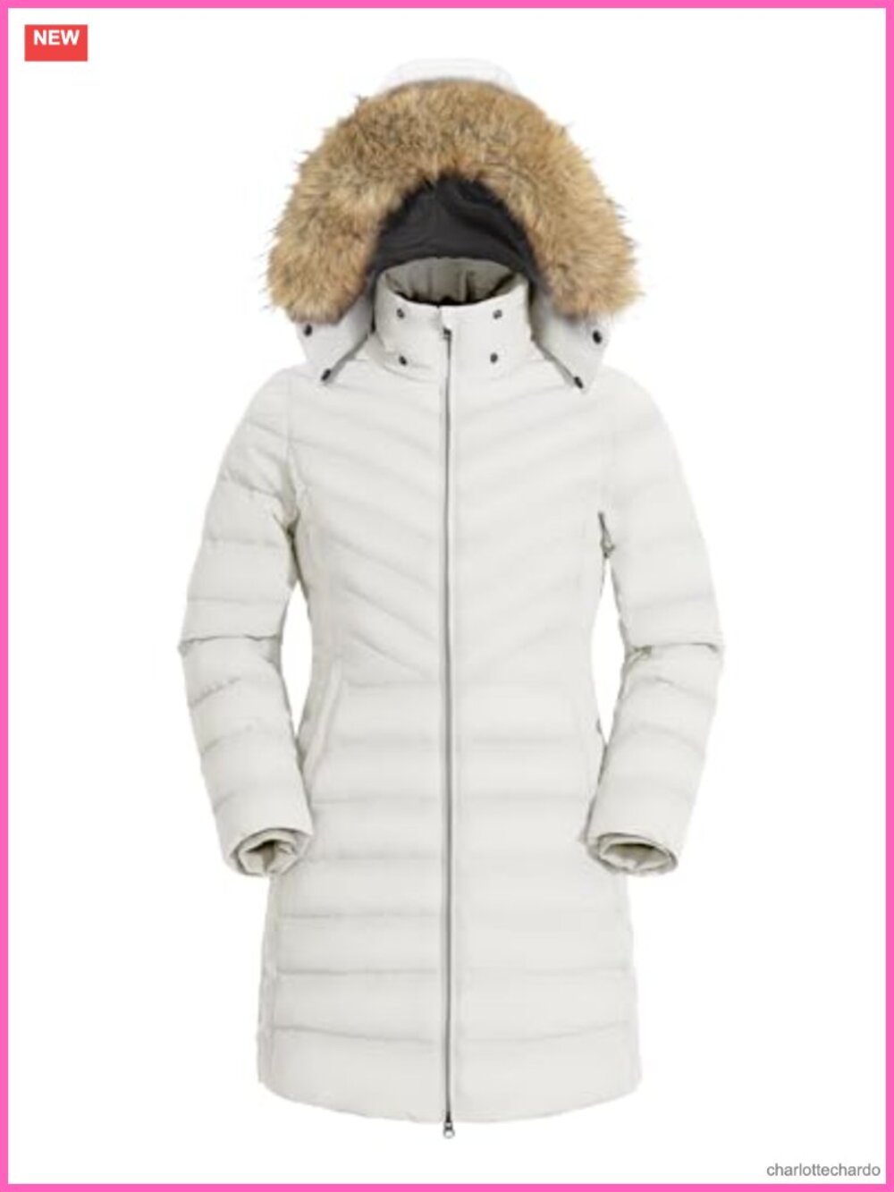 Women's Long Puffer Parka Quilted Winter Coat Removable Faux Fur Hood